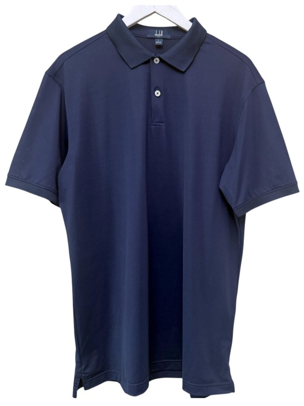 DUNHILL Links Mens Golf Polo Navy Blue Large Luxury Performance Designer Shirt